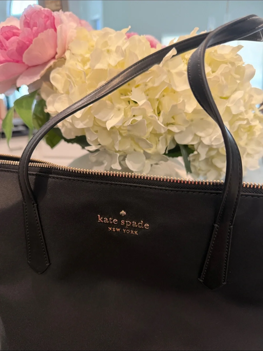 NWOT kate spade water resistant fabric zip-top tote